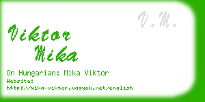 viktor mika business card
